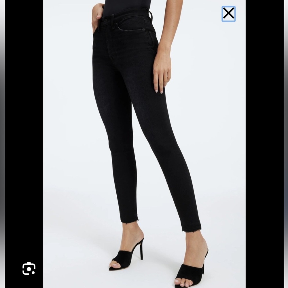 Good American black Cropped Jeans good waist